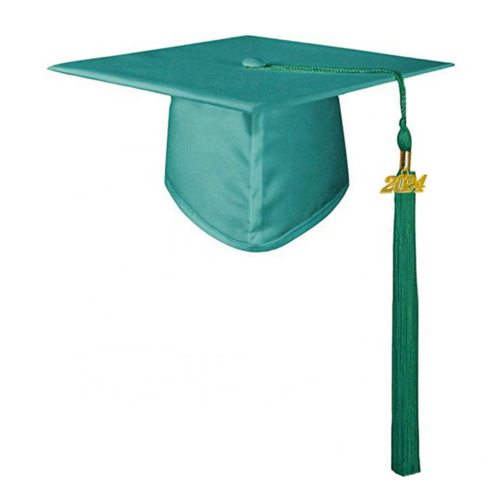 Adult Unisex Graduation Hat with Tassel Solid Color 2024 Graduation Bachelor Hat Festive Party Decor
